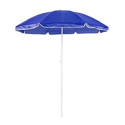 Foto van Blauwe strand parasol van nylon 150 cm - parasols