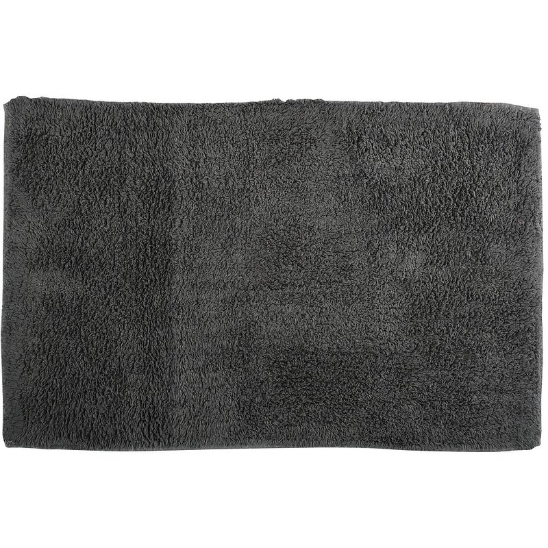 Foto van Msv badkamerkleedje/badmat voor op de vloer - antraciet - 45 x 70 cm - badmatjes