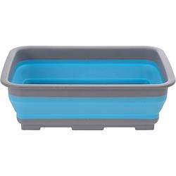 Foto van Opvouwbaar afwasteiltje/afwasbak blauw 8 liter rechthoekig - afwasbak