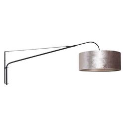 Foto van Steinhauer wandlamp elegant classy 8134 zwart zilver velours kap