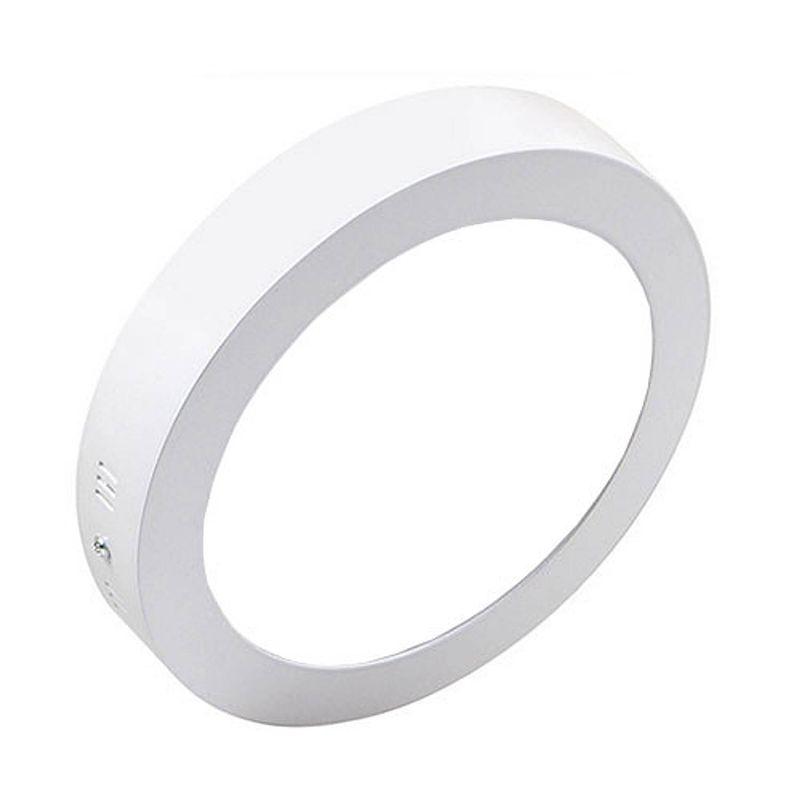 Foto van Led downlight - opbouw rond 12w - helder/koud wit 6000k - mat wit aluminium - ø170mm