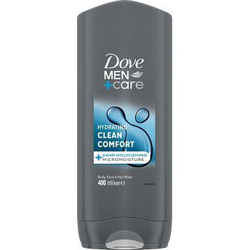 Foto van Dove men+care 3in1 douchegel clean comfort 400ml bij jumbo