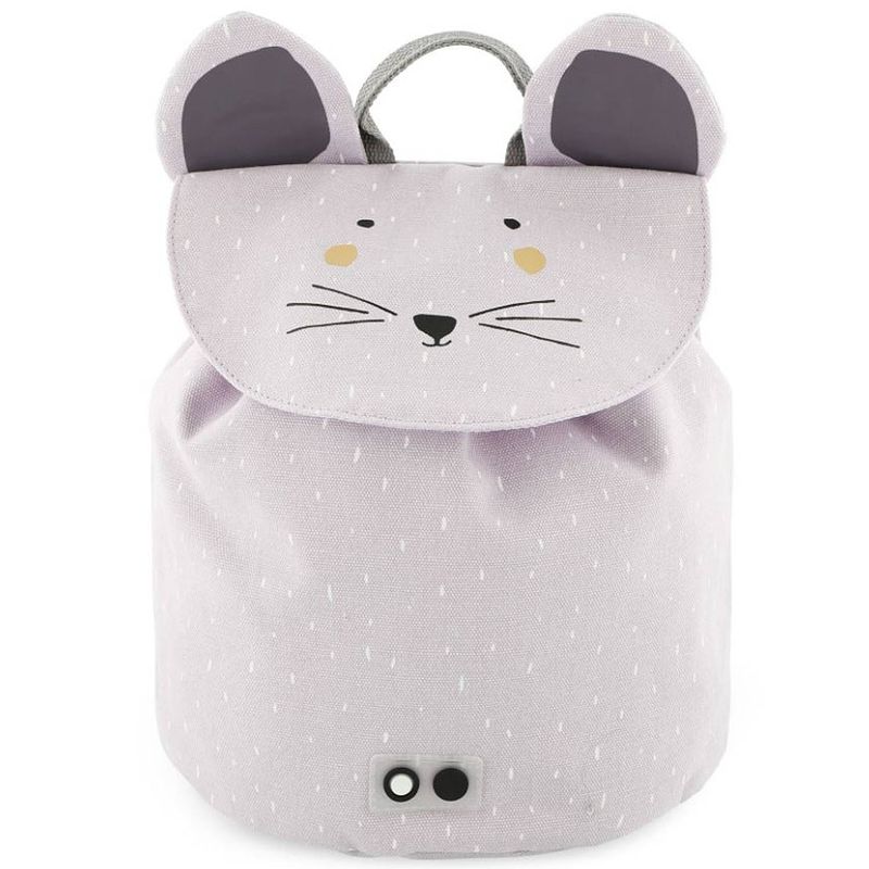 Foto van Trixie rugzak mrs. mouse junior 0,7 liter 30 cm polykatoen grijs