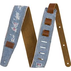 Foto van Fender x wrangler® ripped denim strap indigo gitaarband