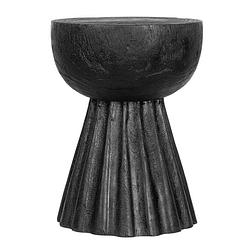 Foto van Must living stool trophy,45xø34 cm, suar wood, black with natural c...