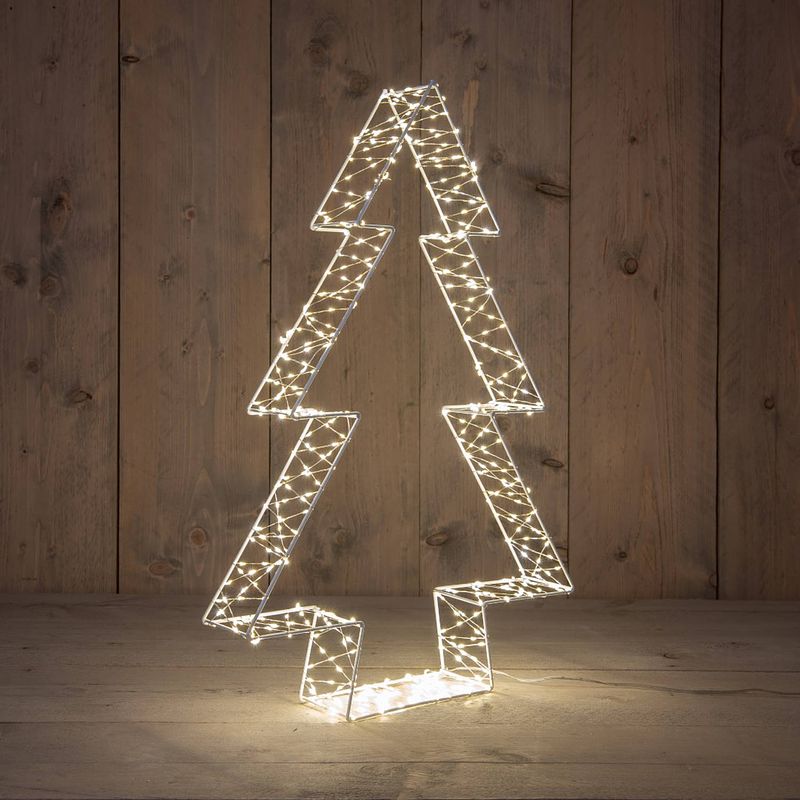 Foto van Anna'ss collection - metal 56 cmx7 cm 3d tree white with 540led warm white