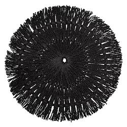 Foto van Ronde placemat raffia zwart 38 cm - placemats