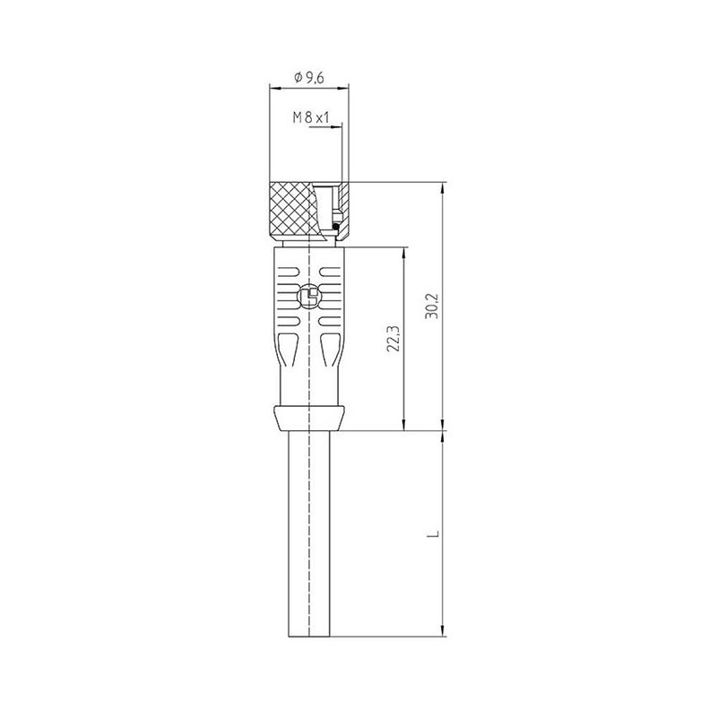 Foto van Lutronic 1029 sensor/actuator connector, geassembleerd m8 aantal polen: 4 koppeling, recht 5.00 m 1 stuk(s)