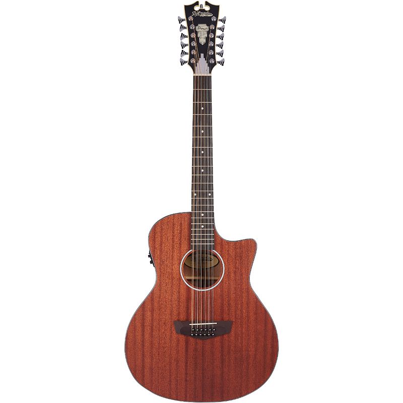 Foto van D'sangelico premier fulton ls natural mahogany 12-snarige elektrisch-akoestische westerngitaar