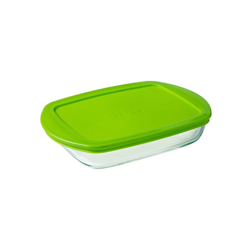 Foto van Pyrex ovenschaal met deksel cook & store - 28 x 20 x 5 cm / 1.6 liter