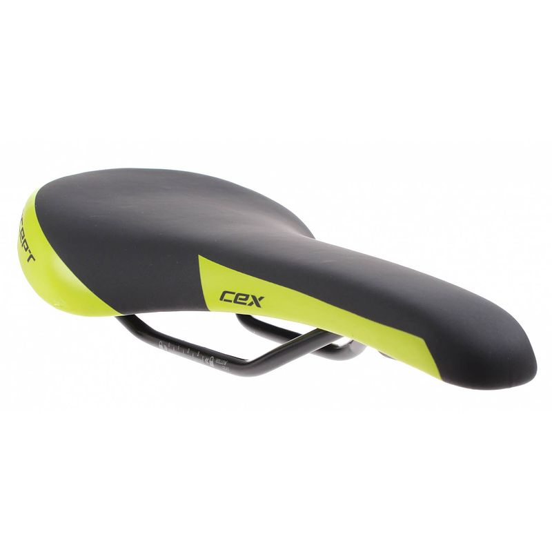 Foto van Selle royal zadel justek cex zwart/lime unisex 29 cm