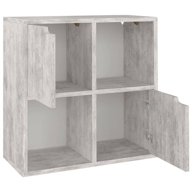 Foto van The living store boekenkast - compact en praktisch - 60 x 27.5 x 59.5 cm - betongrijs