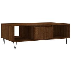 Foto van Vidaxl salontafel 104x60x35 cm bewerkt hout bruineiken