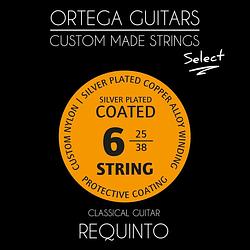 Foto van Ortega rqs requinto coated normal tension strings snarenset voor klassieke gitaar