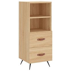 Foto van Vidaxl dressoir 34,5x34x90 cm bewerkt hout sonoma eiken