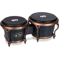 Foto van Latin percussion lp200xf-60 7.25 - 8.625 inch rustic bronze bongos 60th anniversary