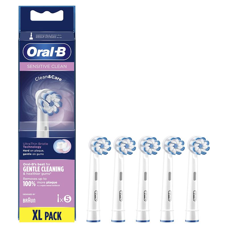 Foto van Oral-b opzetborstels sensitive clean - 5 stuks