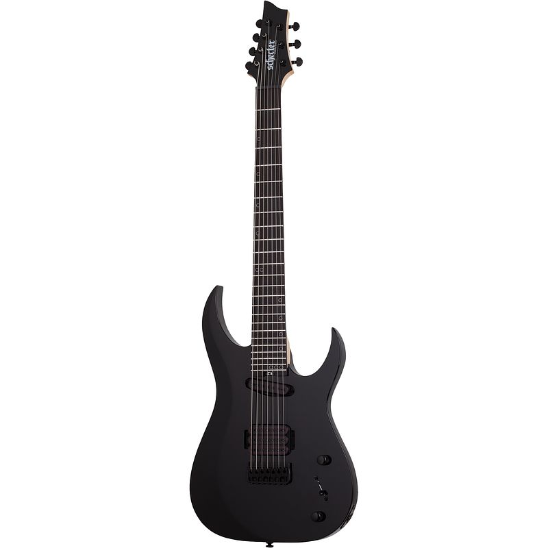 Foto van Schecter sunset-7 triad 7-snarige elektrische gitaar, gloss black