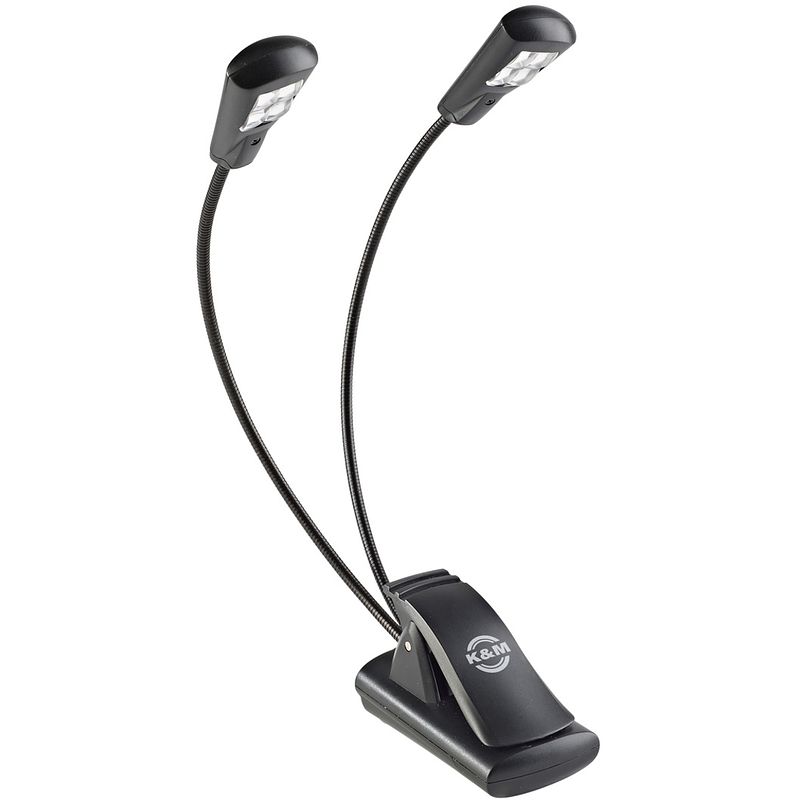 Foto van Konig & meyer 12246 flexlight lessenaarlamp met dubbele led arm