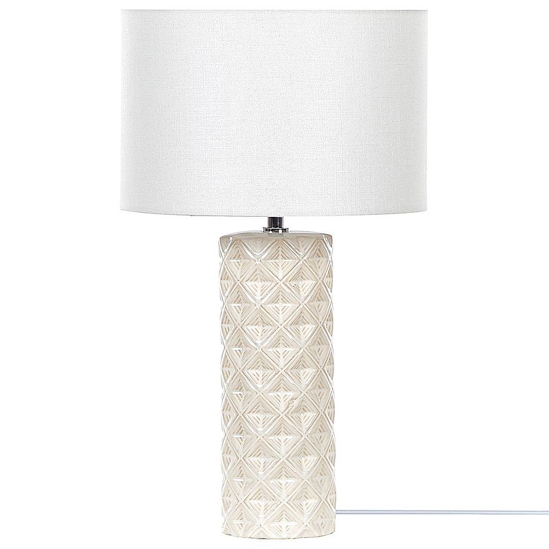 Foto van Beliani balonne - bedlamp-beige-keramiek