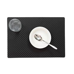 Foto van Stevige luxe tafel placemats zafiro zwart 30 x 43 cm - placemats