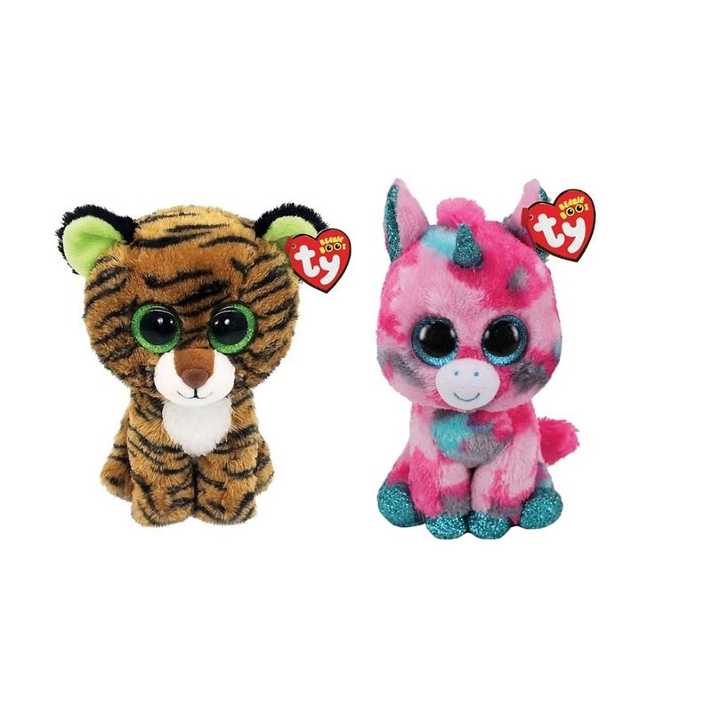 Foto van Ty - knuffel - beanie boo's - gumball unicorn & tiggy tiggy tiger