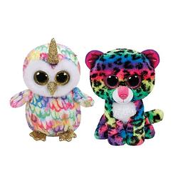 Foto van Ty - knuffel - beanie boo's - enchanted owl & dotty leopard