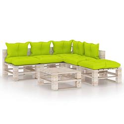 Foto van Vidaxl 6-delige loungeset met kussens pallet grenenhout