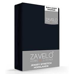 Foto van Zavelo® jersey hoeslaken navy-lits-jumeaux (160x200 cm)