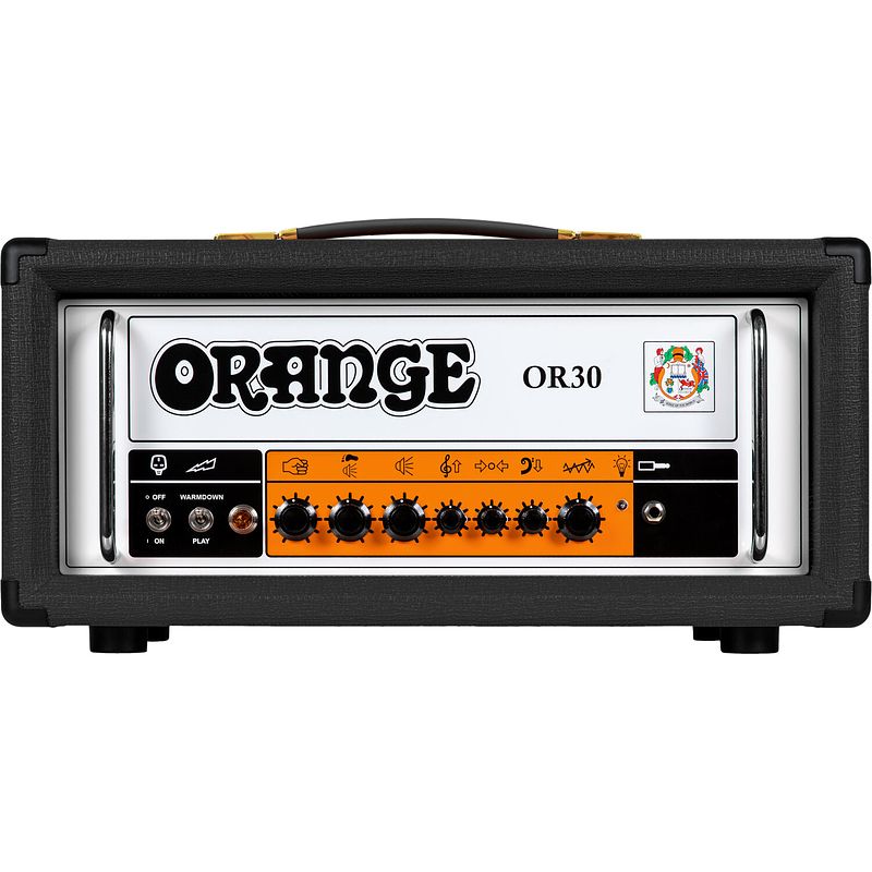 Foto van Orange or30 head black 30 watt gitaarversterker top