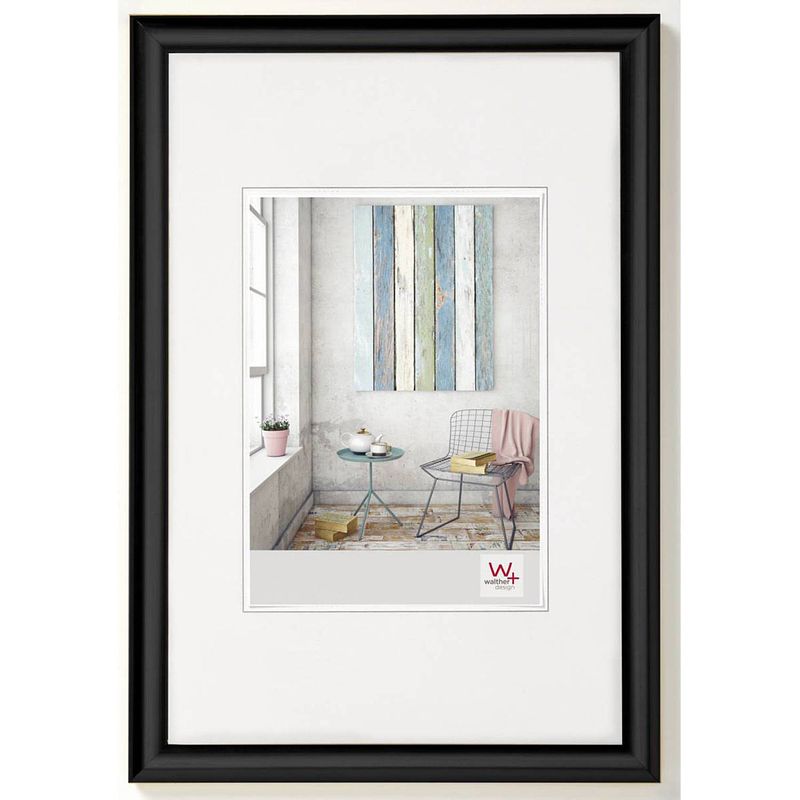 Foto van Walther design trendstyle kunststof fotolijst 50x70cm zwart