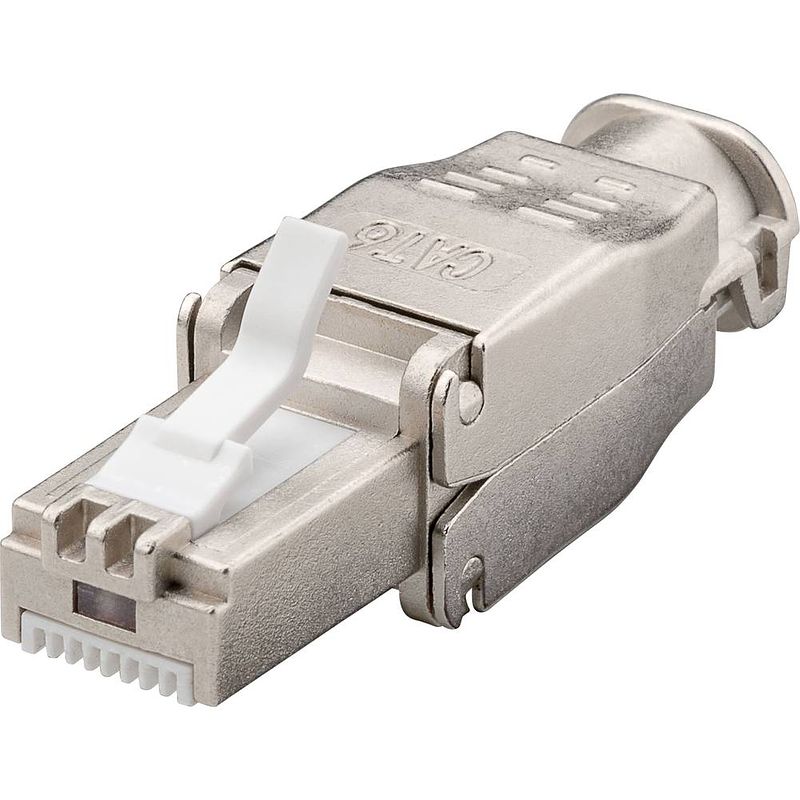 Foto van Tru components cat 6 rj45-connector, zonder gereedschap 1610347 stekker, recht aantal polen 8p8c 1 stuk(s)