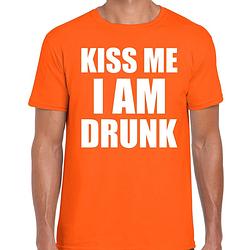 Foto van Oranje kiss me i am drunk shirt - koningsdag t-shirt voor heren l - feestshirts