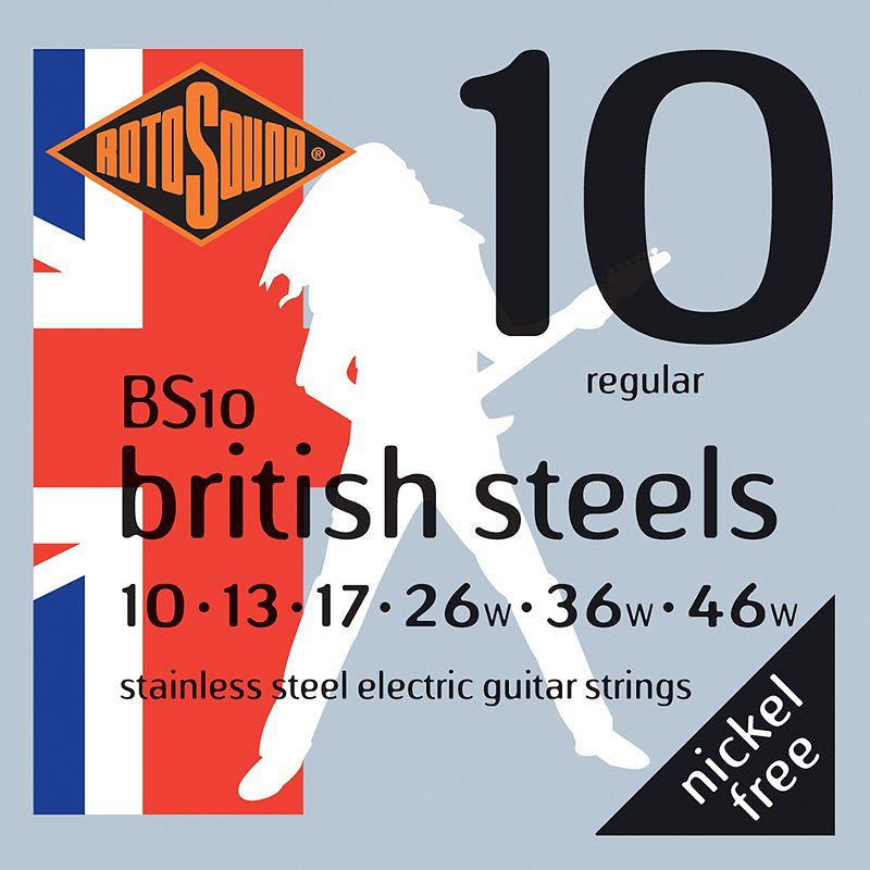 Foto van Rotosound bs10 british steels set elektrische snaren 010-046w