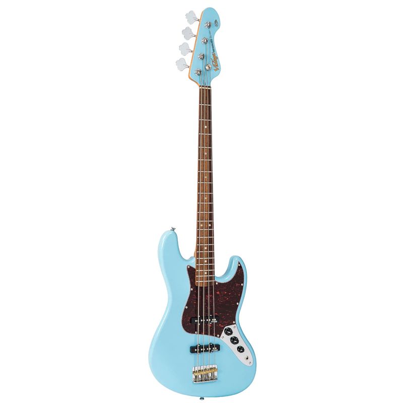 Foto van Vintage vj74 reissued laguna blue elektrische basgitaar