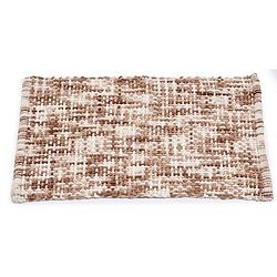 Foto van Badmat/badkamerkleed bruin 80 x 50 cm rechthoekig - badmatjes