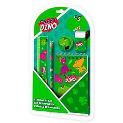 Foto van Kids licensing schrijfset crazy dino 25 x 13,8 cm groen 5-delig