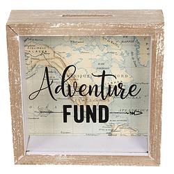 Foto van Clayre & eef bruine spaarpot adventure fund 15*5*15 cm 6h1734