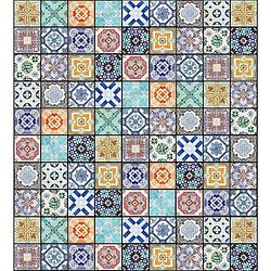 Foto van Dimex vintage tiles vlies fotobehang 225x250cm 3-banen