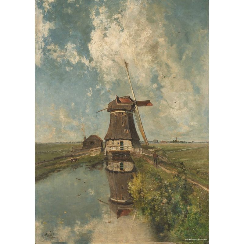 Foto van Puzzelman een molen - paul gabriël (rijksmuseum) (1000)