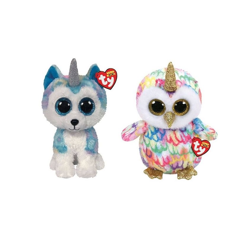 Foto van Ty - knuffel - beanie buddy - helena husky & enchanted owl