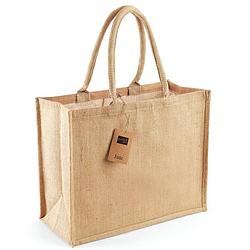 Foto van Jute strandtas met jute handvatten 42 x 33 x 19 cm - shoppers