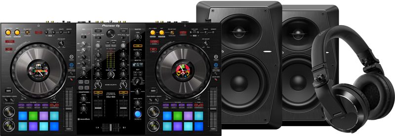 Foto van Pioneer dj ddj-800 + pioneer dj hdj-x7 zwart + pioneer vm70 (per paar)