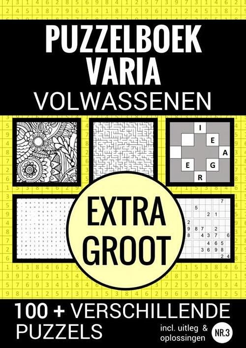 Foto van Puzzelen voor volwassenen - varia extra groot - nr. 3 - puzzelboeken & meer - paperback (9789464655551)