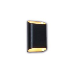 Foto van Artdelight wandlamp diaz small h 15 cm zwart goud