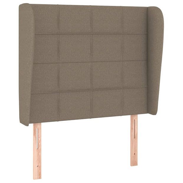 Foto van Vidaxl hoofdbord met randen 83x23x118/128 cm stof taupe