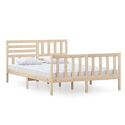 Foto van Vidaxl bedframe massief hout 140x200 cm