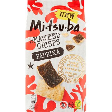 Foto van Mitsuba seaweed crisps paprika 70g bij jumbo