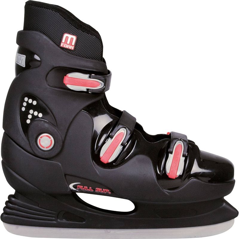 Foto van Nijdam ijshockeyschaatsen hardboot unisex zwart/rood maat 43