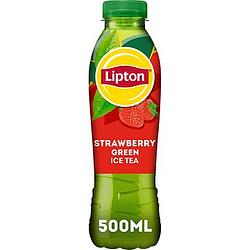 Foto van Lipton ice tea green strawberry 500ml bij jumbo